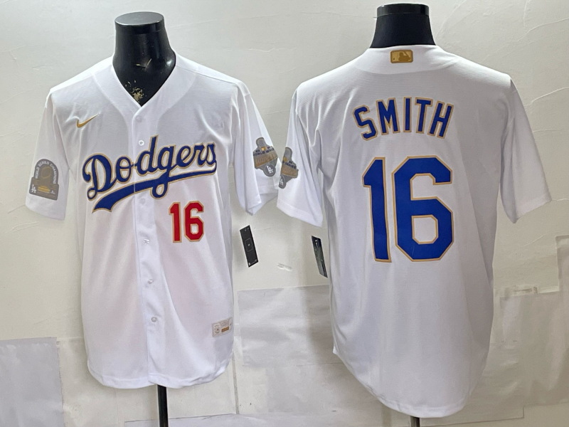 Men Los Angeles Dodgers #16 Smith white Game 2026 Nike MLB Jersey 04010003->->MLB Jersey